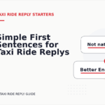 Simple First Sentences for Taxi Ride Replys