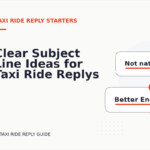 Clear Subject Line Ideas for Taxi Ride Replys