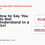 How to Say You Do Not Understand in a Taxi Ride Reply