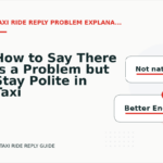 How to Say There Is a Problem but Stay Polite in Taxi Ride Reply English