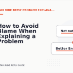 How to Avoid Blame When Explaining a Problem in Taxi Ride Reply English