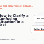 How to Clarify a Confusing Situation in a Taxi Ride Reply