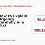 How to Explain Urgency Carefully in a Taxi Ride Reply