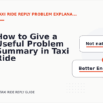How to Give a Useful Problem Summary in Taxi Ride Reply English