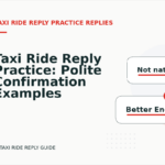 Taxi Ride Reply Practice: Polite Confirmation Examples