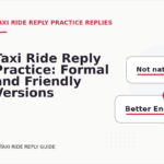 Taxi Ride Reply Practice: Formal and Friendly Versions