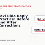 Taxi Ride Reply Practice: Before and After Corrections